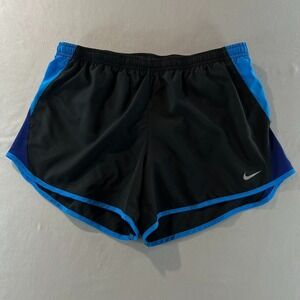 Nike Dri-Fit Black‎ Running Shorts Women's Size M Split Hem Lined